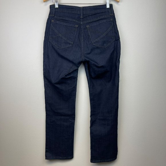 NYDJ Hayden Mid Rise Straight Leg Jeans Dark Wash Women's Size 6 Petite - Picture 7 of 13